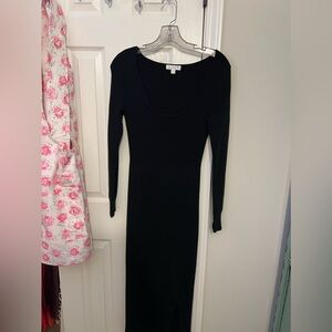 J. Crew Knit Black Midi Dress